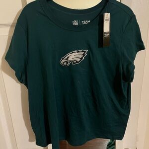 Women's Philadelphia Eagles Green Logo Tee